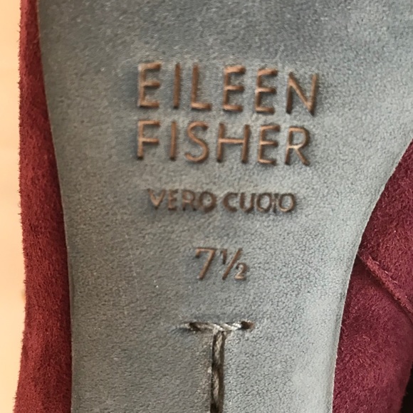 Eileen Fisher Peek Suede Bootie, Sangria - Picture 6 of 6